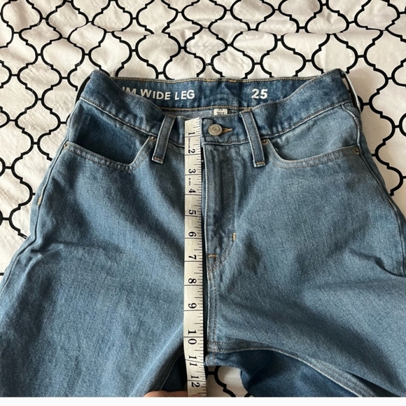 J. Crew Jeans Slim Wide Leg Indigo Patchwork Wash 25 - Picture 8 of 10